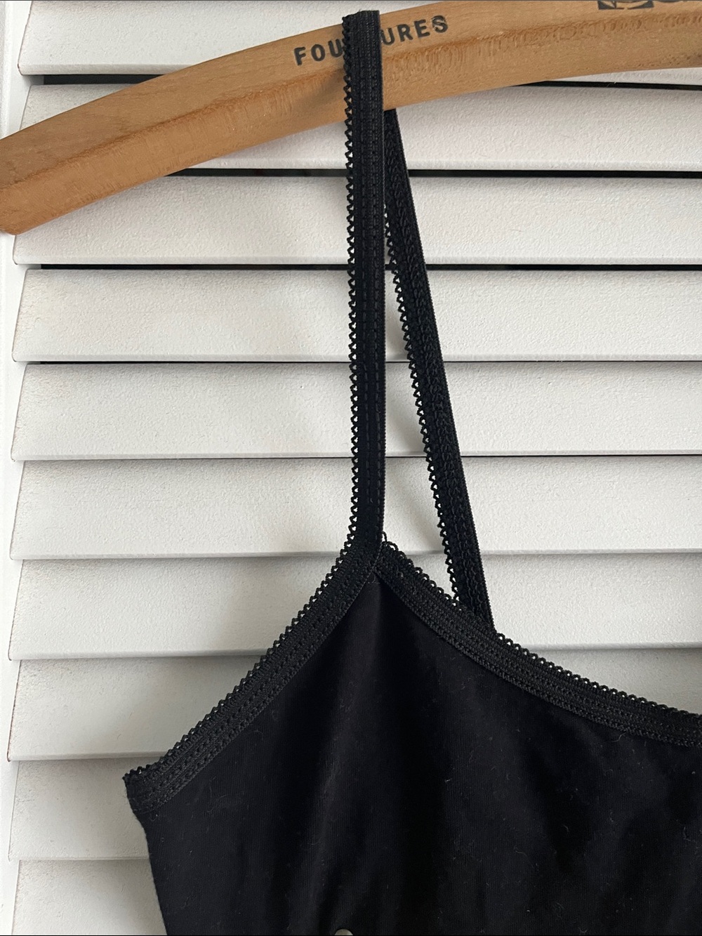 American Apparel Black Scoop Neck Bandeau Bodysuit